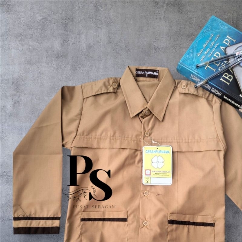 SERAGAM SEKOLAH HEM SIAGA PANJANG HEM PRAMUKA SIAGA LENGAN PANJANG HEM SIAGA PANJANG SERAGAM PRAMUKA