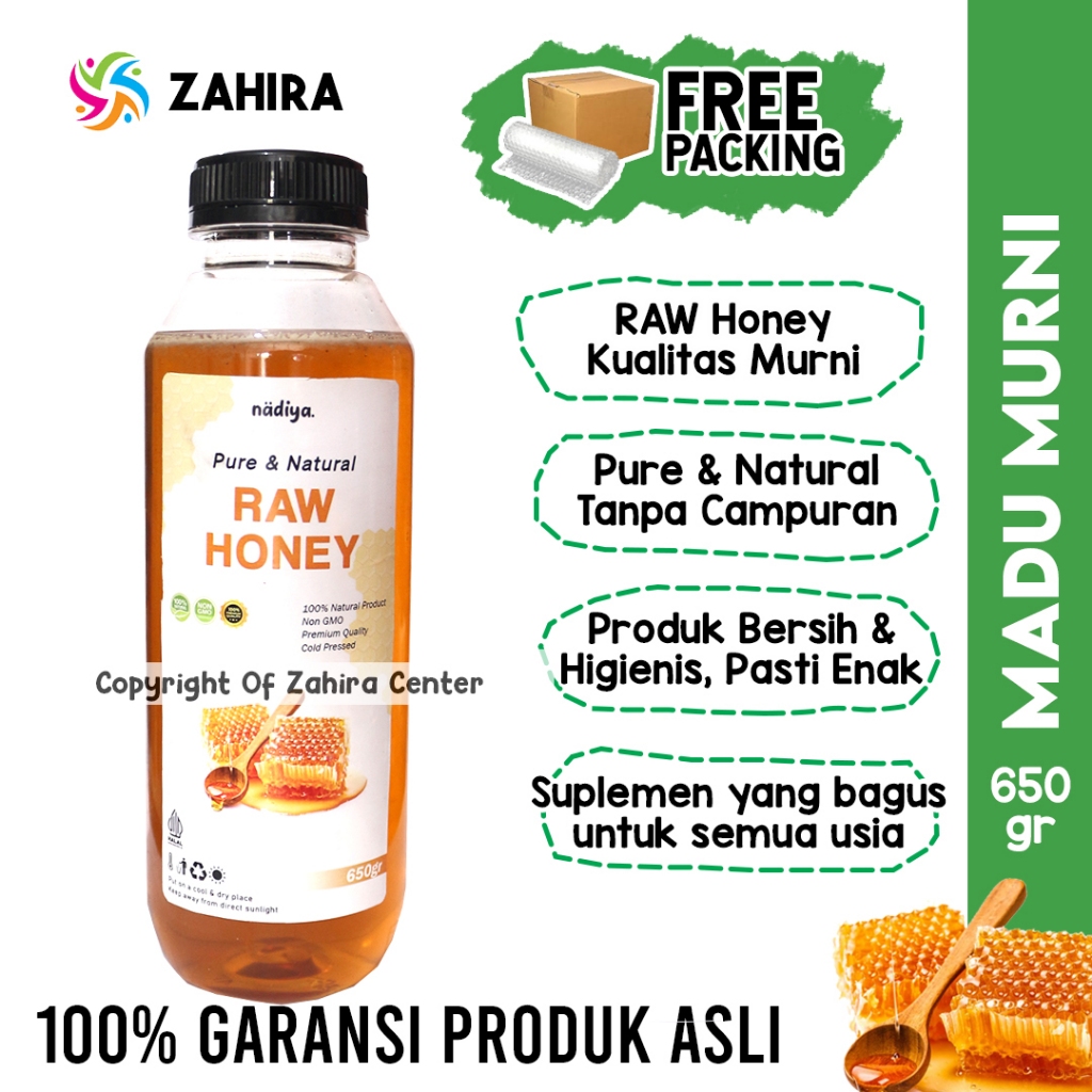 

RAW HONEY 650gr Madu Murni Multiflora Premium Natural Untuk Suplemen Kesehatan Badan Nutrisi Tubuh
