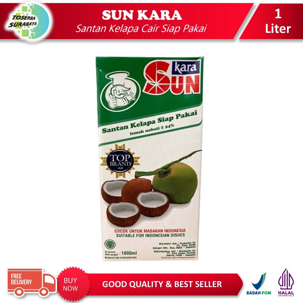 

SUN KARA 1 LITER - Santan Kelapa Kemasan Besar 1000ml
