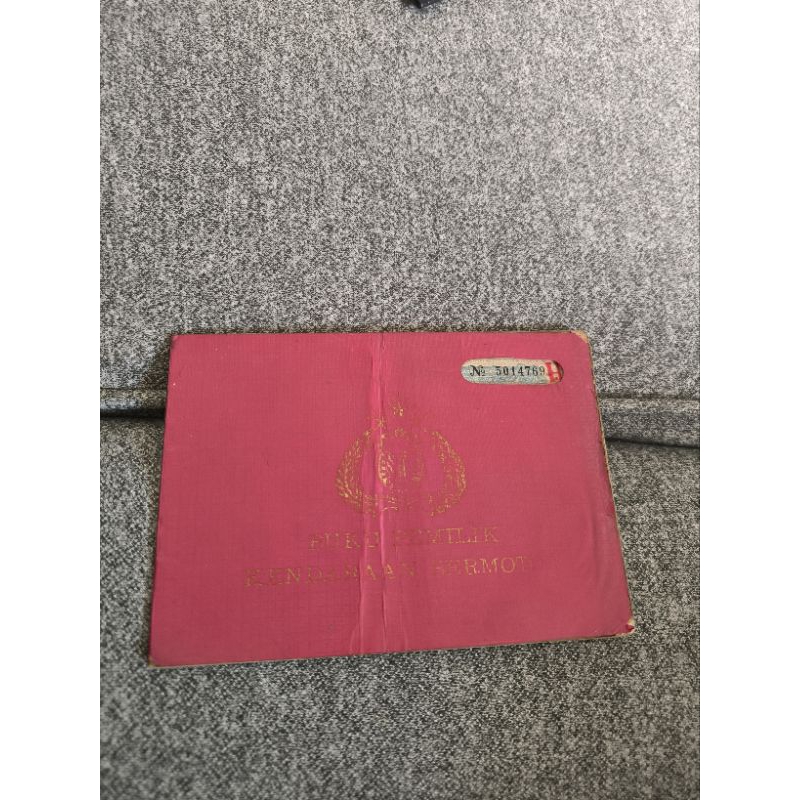 Buku pajangan BPKB Vespa PTS