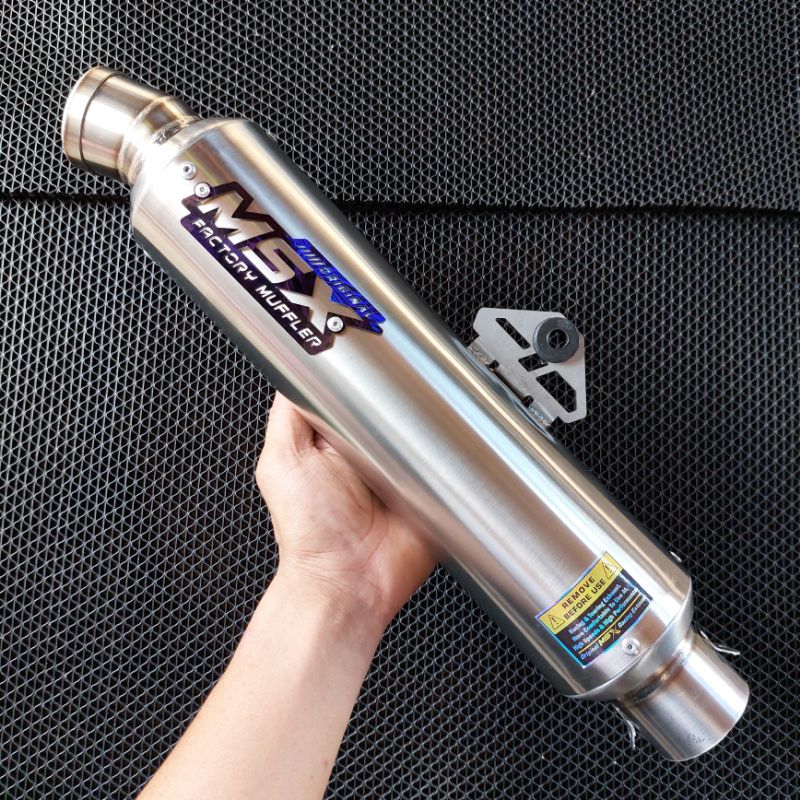 slincer knalpot original msx suara bisa request emblem blue titanium dos vega Jupiter