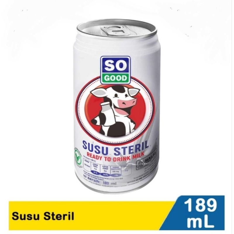 

So Good Susu Cair Steril Kaleng 189 ml