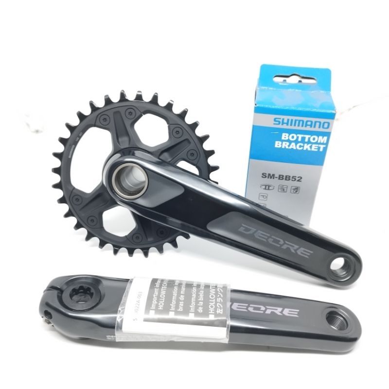 Crank Shimano Deore 32T M6100 Single Chain Ring Gear Depan Sepeda