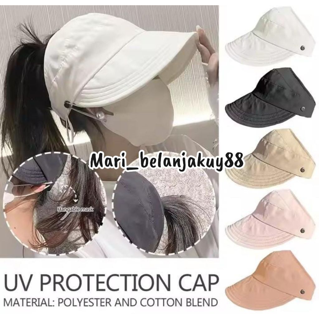 Topi Wanita Korea Pelindung UV Matahari Topi Gaya Topi Pantai Topi Fashion dapat disesuaikan topi hi