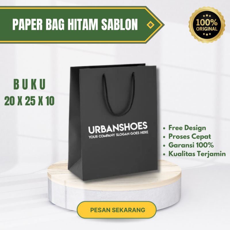 

PAPER BAG CUSTOM SABLON 20 X 25 X 10 TAS KERTAS KADO TAS PAPER BAG CUSTOM SABLON PAPER BAG SOUVENIR