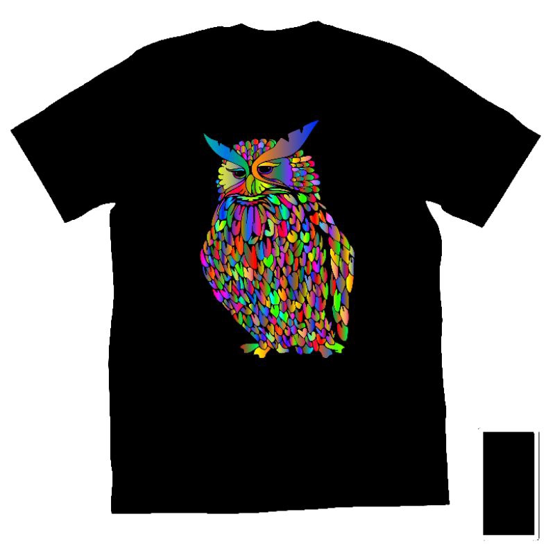 Baju Kaos Tshirt T Shirt Pria Laki Cowok Cewek Perempuan Unisex Anak Dewasa Gambar Animal Owl Burung