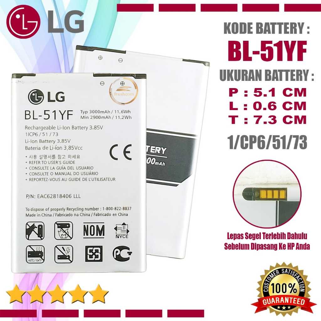 Baterai Original LG G4 BL51YF H540 H810 H811
