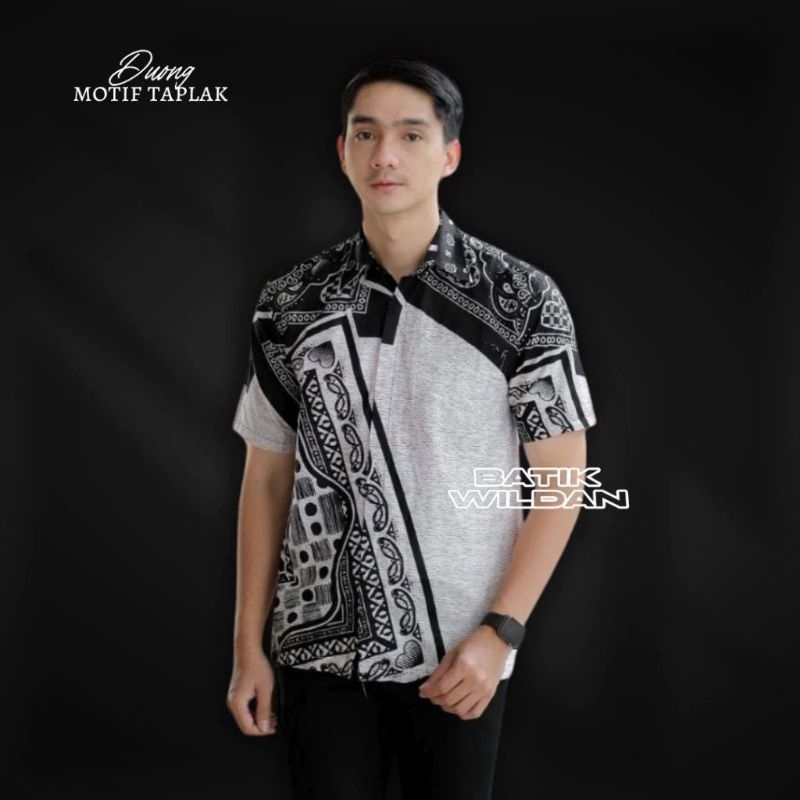Hem batik katun hitam manis motif acak / Hem batik / Hem hitam manis / Hem katun / Hem exclusive/ He