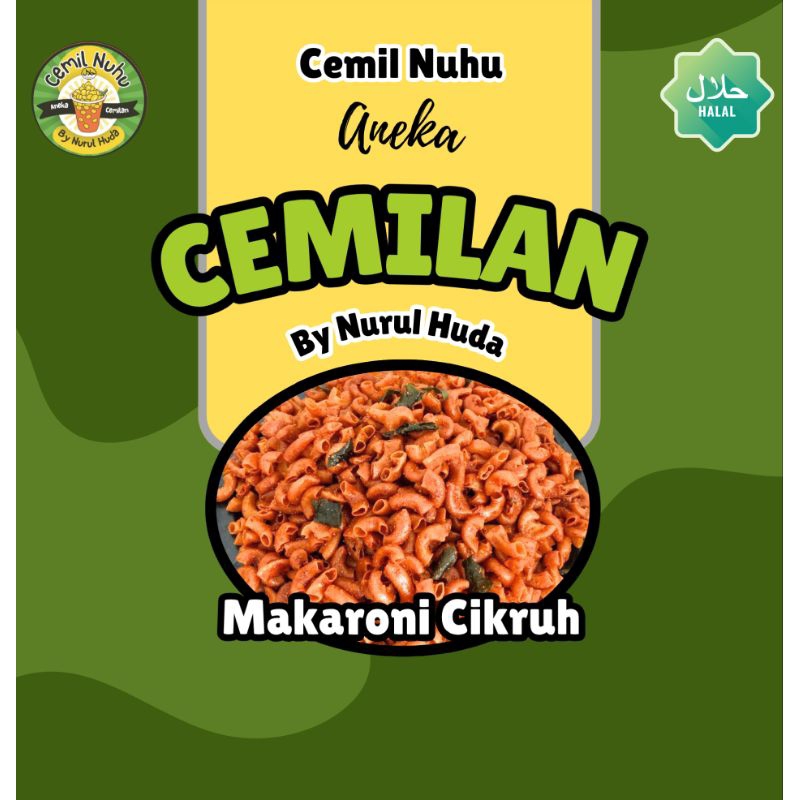 

MAKARONI CIKRUH Cemilan Serba 5rb - Cemilan Varian Rasa Pedas, Manis, Gurih, Asin & Pastinya Renyah - Cemil Nuhu - Aneka Cemilan - By Nurul Huda - Halall