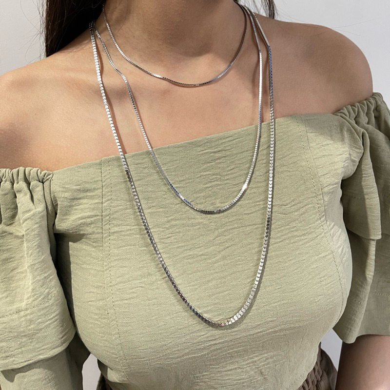 Kalung Perak Asli - Kalung Perak Wanita - Kalung Perak - Kalung Milano - Sparkle Box