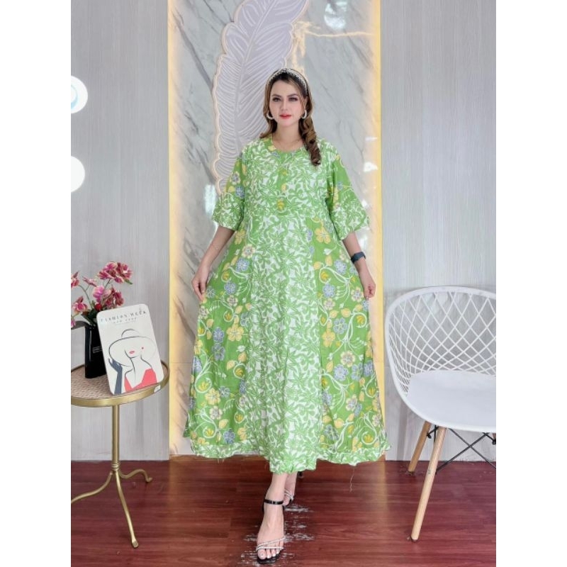 Baju Daster Batik Wanita Rayon  pakaian Ibu Hamil Grosir Daster Batik kekinian Daster Batik panjang 
