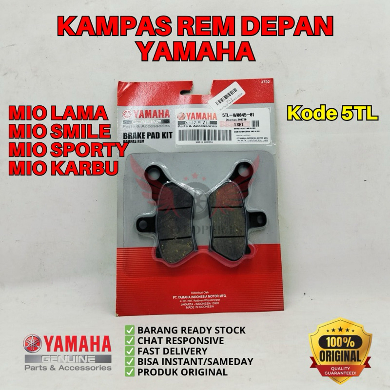 5TL KAMPAS REM DEPAN MIO SPORTY ORIGINAL YAMAHA GENUINE PARTS, KAMPAS REM MIO SMILE, KAMPAS REM DEPA