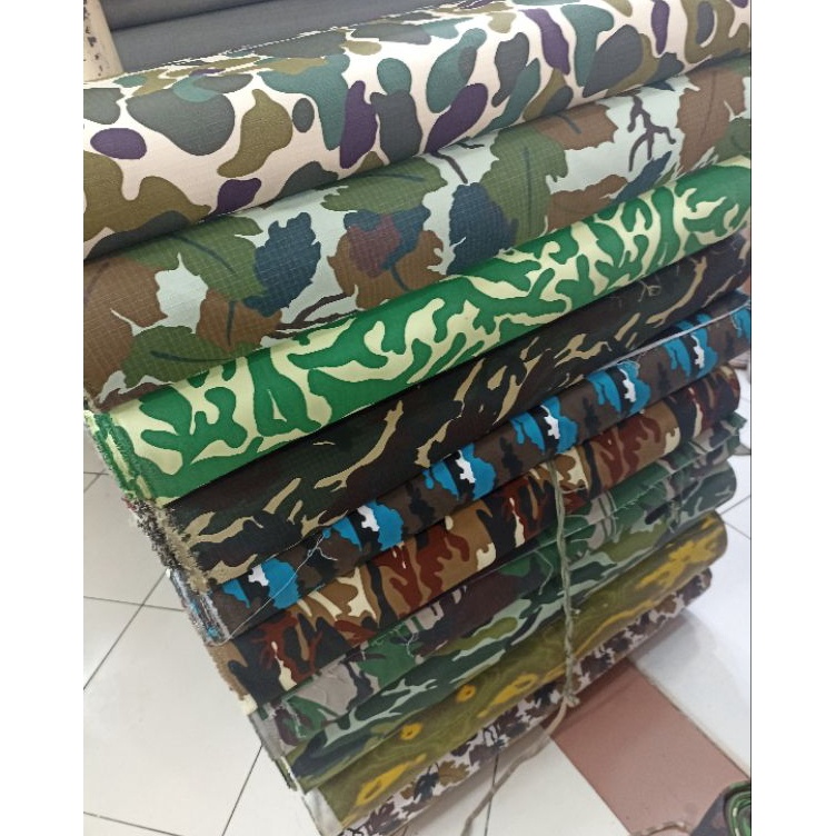 KODE P27D KAIN LORENG ARMY  Bahan Loreng Army  Bahan Loreng Ripstok Lebar 15OCM