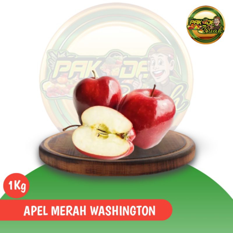 

APEL MERAH WASHINGTON, RENYAH MANIS, BUAH SEGAR, KUALITAS PREMIUM, / 1Kg