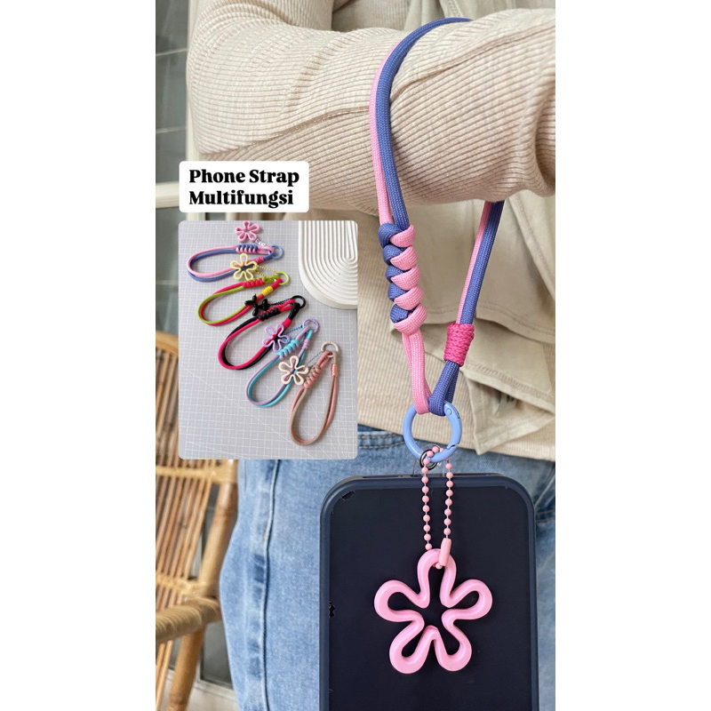 Tali Hp Tangan | Handmade Phonestrap Macrame | Gantungan Botol Airpods Kunci Tas Paracord | Lanyard 