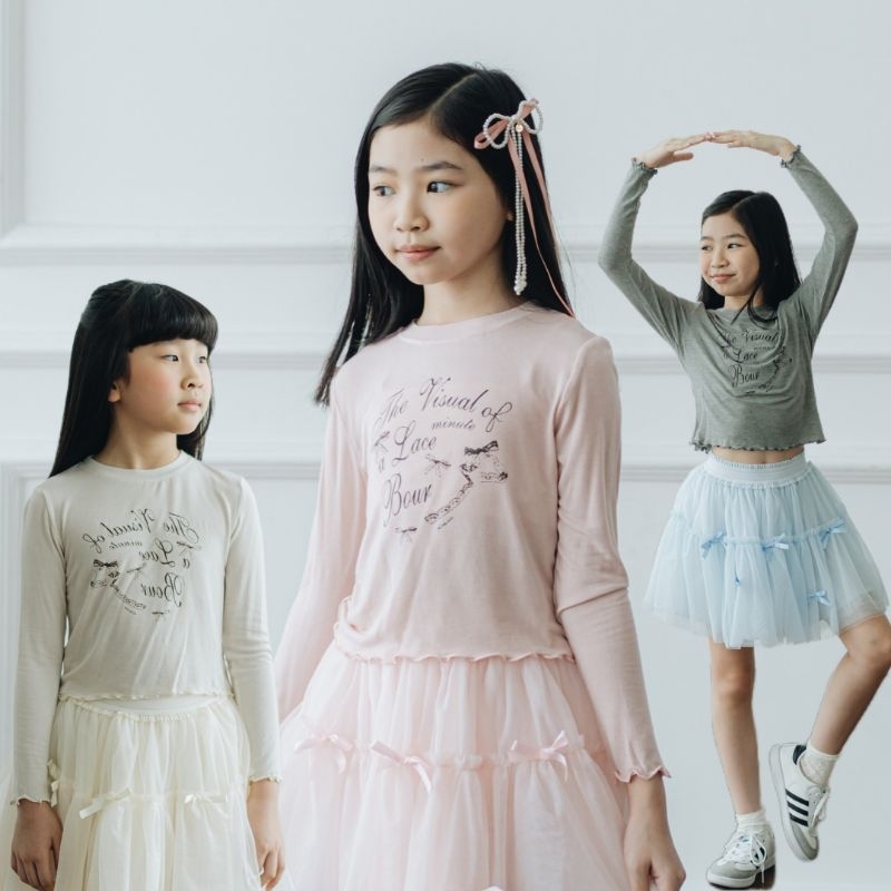 lunna Korea crop top 2774 anak perempuan 2-9y