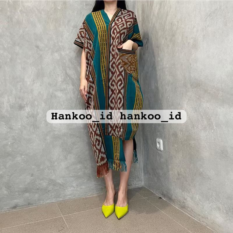 READY STOCK - Dress tenun - Dress ethnic - Dress kondangan - Baju tenun - Dress kondangan tenun