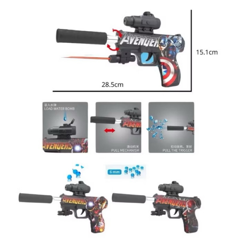 Mainan Anak Tembak Tembakan Soft Bullet ada Kekeran