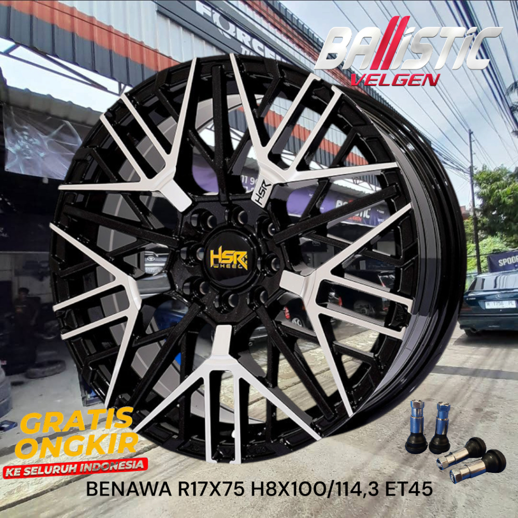 Velg Racing HSR Wheels Pnp Buat Grand Livina Kijang Super Vios Lancer Pelek Ring 17 HSR Benawa