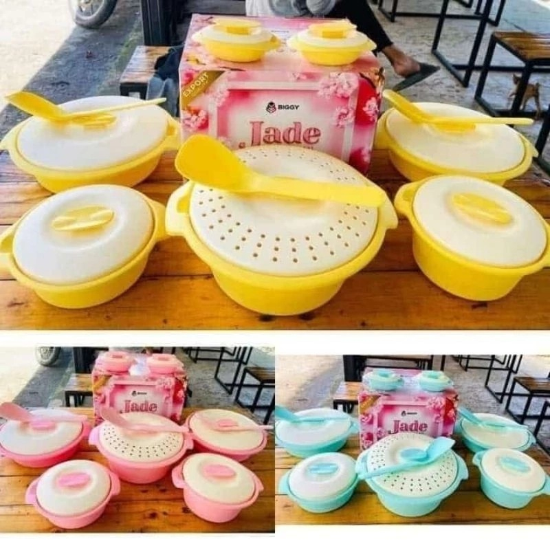 JADE SET PRASMANAN BIGGY 7PCS biggy jade prasmanan set aesthetic tempat penyimpan makanan wadah