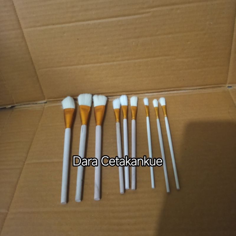 Kuas kue nastar bulu domba halal Kuas pengoles halus Import