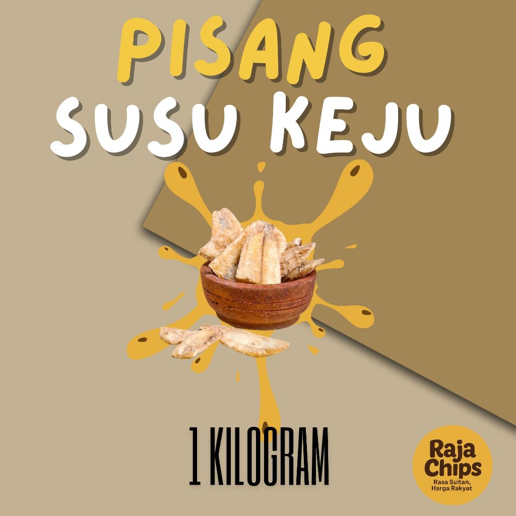 

Raja Chips - Keripik Pisang Banana Chips Rasa KEJU SUSU | Manis Gurih Keju Renyah Garing Cemilan Kripik Snack Food
