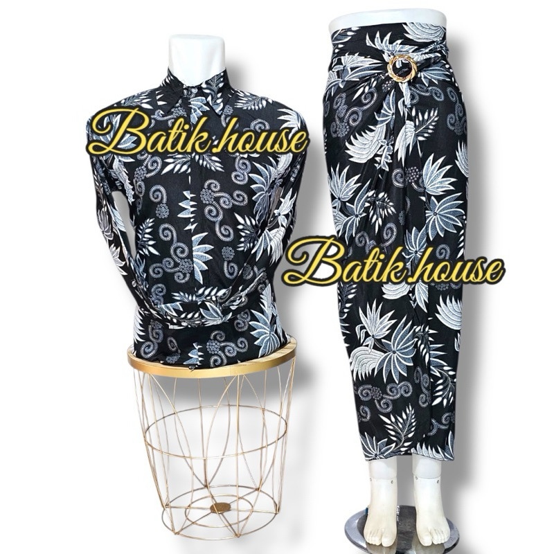 Couple Baju Batik Dan Rok Lilit Batik Couple Pasangan Untuk Lamaran Pesta Kondangan