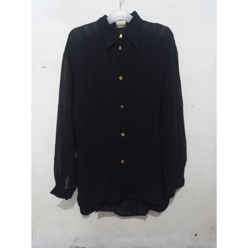 BOOGIE kemeja transparan blouse vintage