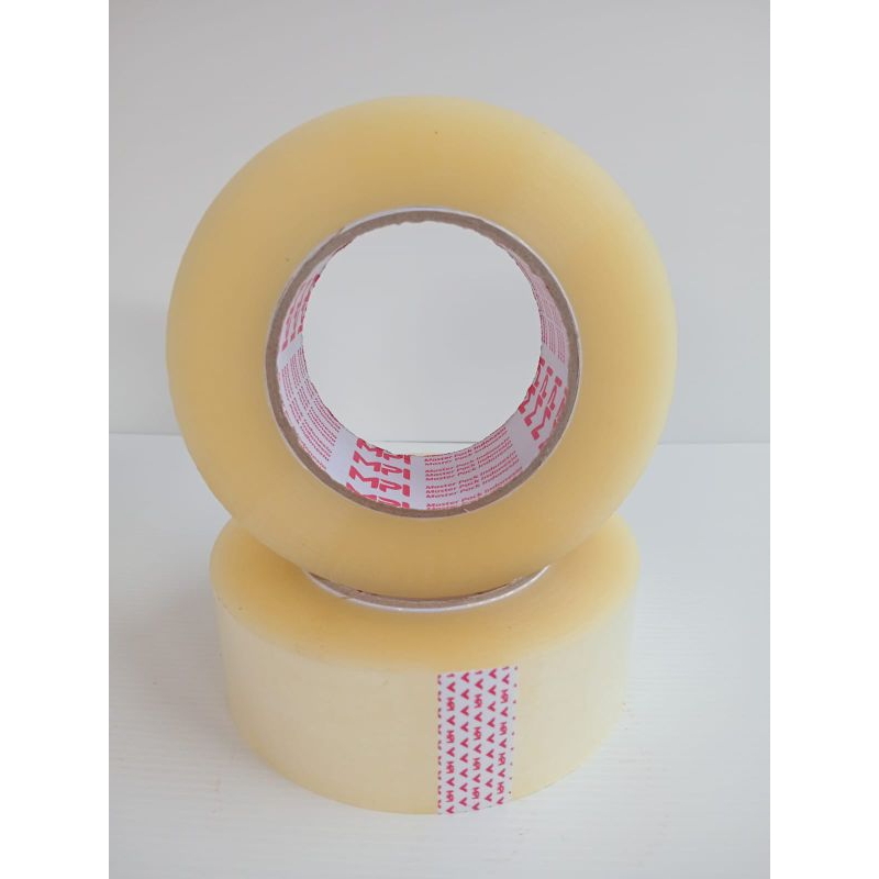 

Laban bening dan coklat uk 45 mm x panjang 300 yard, kualitas terbaik dan tidak mudah putus..