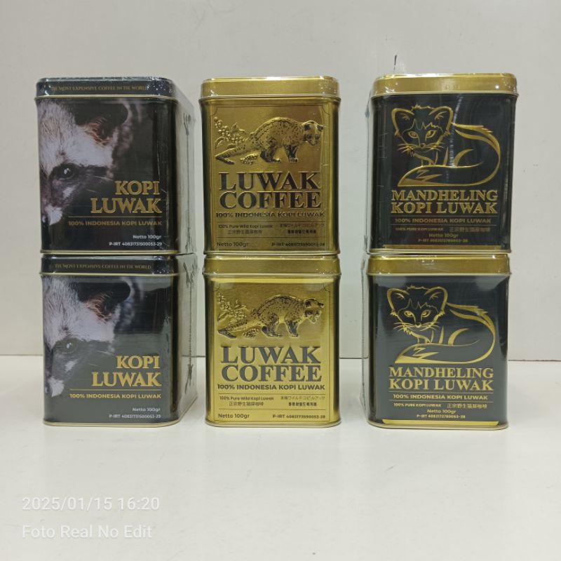 

[GROSIR] WORCAS WILD KOPI LUWAK KEMASAN TIN CAN, 100 GRAM. BUBUK DAN BIJI. 100% ORIGINAL BRAND WORCAS