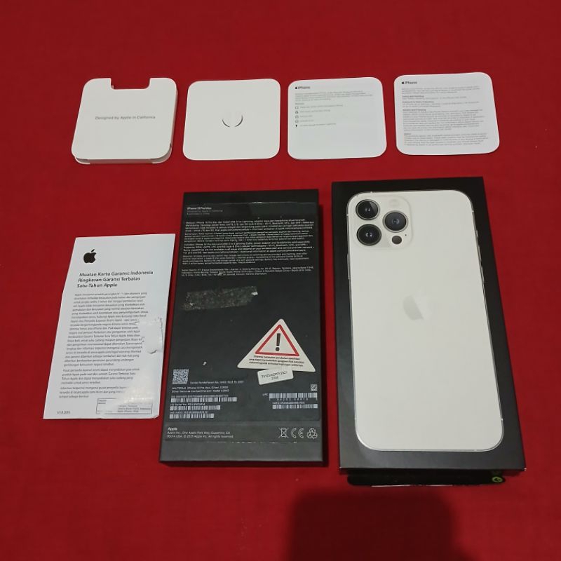 dus box iphone 13 pro max silver ori copotan asli ibox