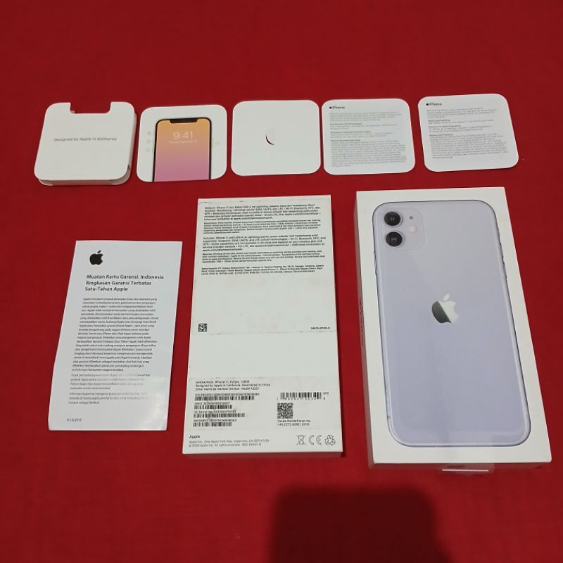 

dus box iphone 11 purple ori copotan asli ibox