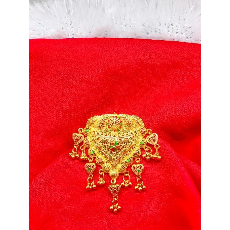 Bros mewah dubai wanita faahion lapis emas 0675