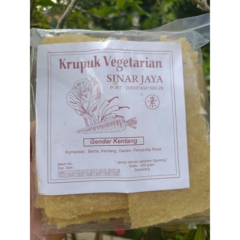 

Krupuk Vegetarian Sinar Jaya Gendar Kentang Vegan
