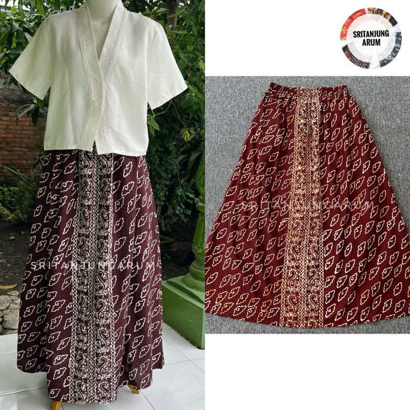 Kafika Rok Batik Panjang Model Payung Rok Batik Banyuwangi Bawahan Batik Sewek Batik