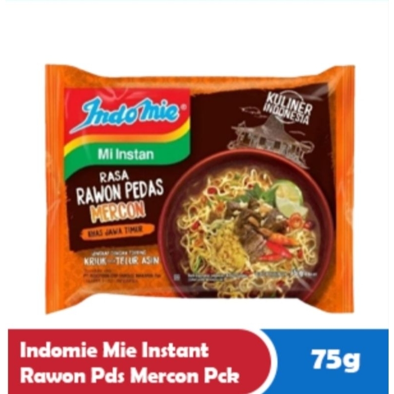 

Indomie Rawon Pedas Mercon Mie Instan Kuah Rawon Pedas |1Sachet | 1Dus 40x75g