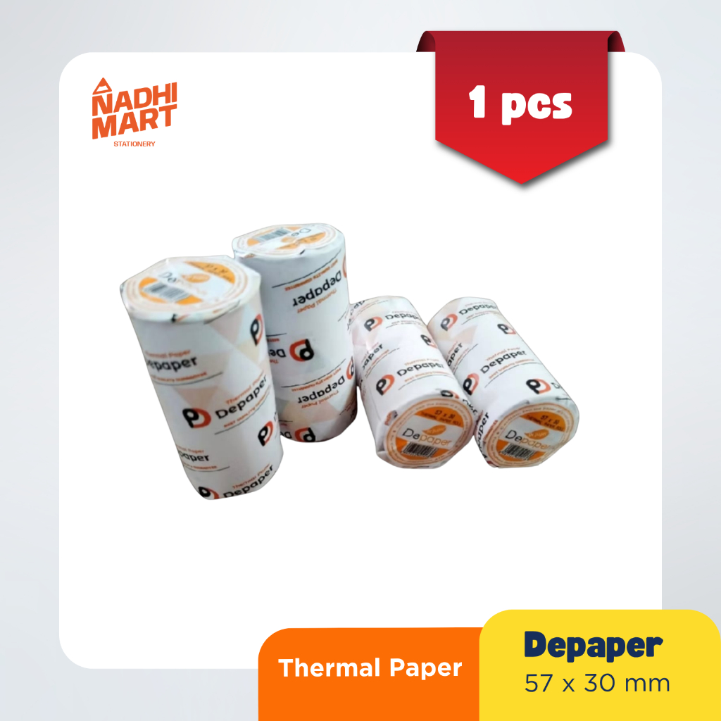 

DEPAPER THERMAL PAPER 57X30 / KERTAS STRUK THERMAL / KERTAS STRUK