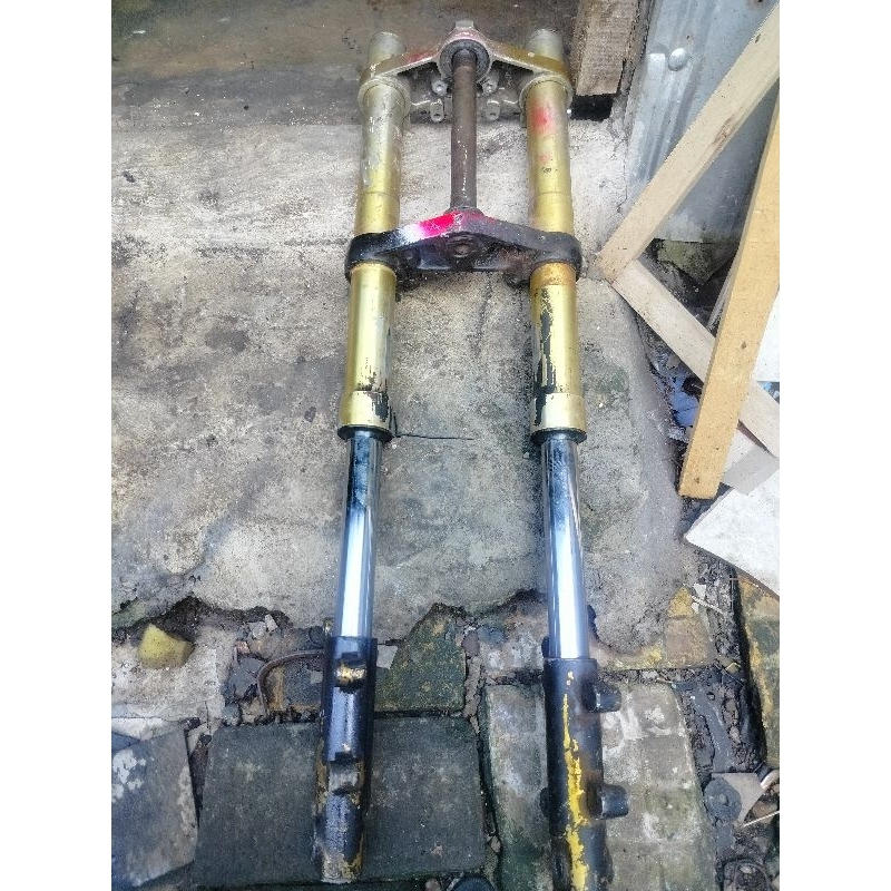 shock depan usd up side down original viar cross pnp honda cb gl mp tiger