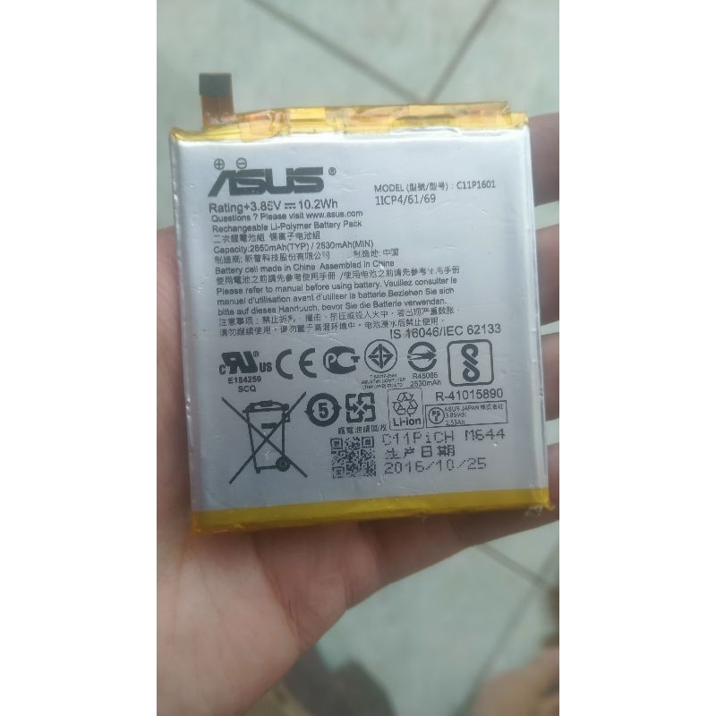 baterai copotan original asus zenfone 3 ze520kl