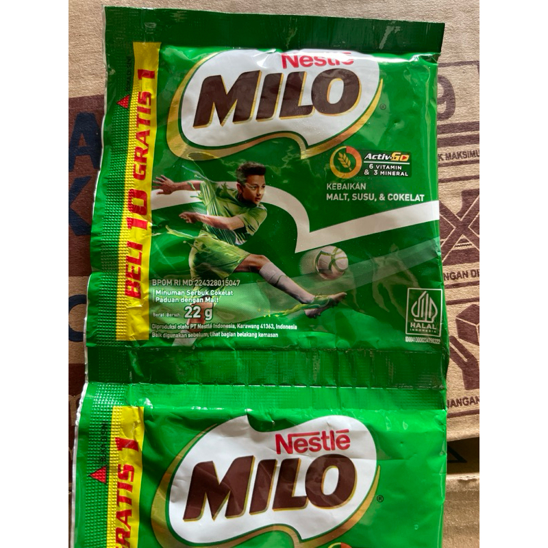 

Susu Milo Active Go Sachet 1 renceng isi 10 + free 1 pcs