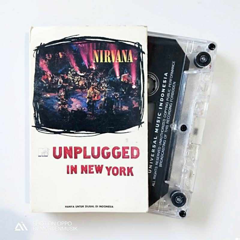 Kaset Nirvana album Unplugged pita Nevermind