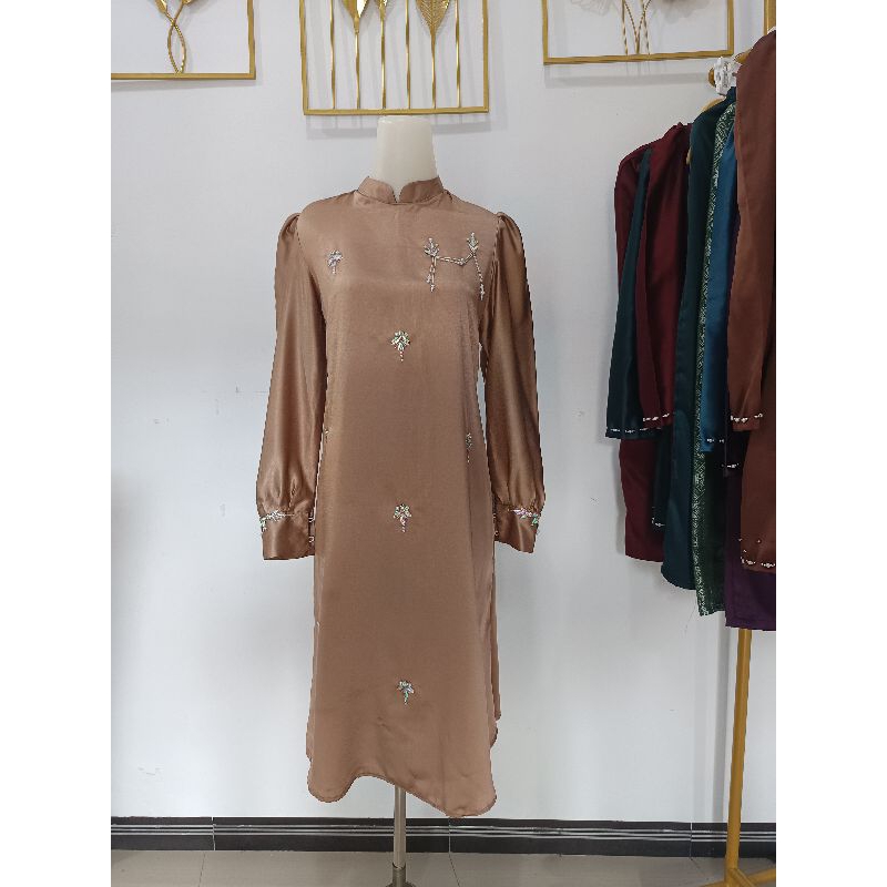 QIANZY TUNIK SATIN TUNIK MEWAH TUNIK PESTA TUNIK LEBARAN
