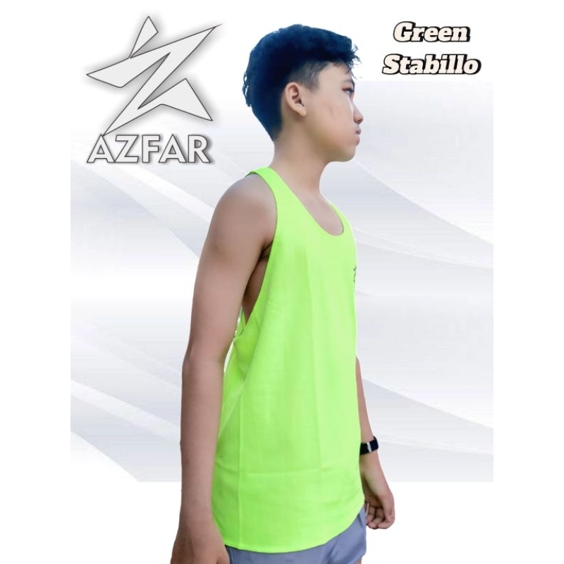 Singlet Running Mono Tone Style 03 / Singlet polos Hijau Stabillo / Singlet Running Marathon / Singl