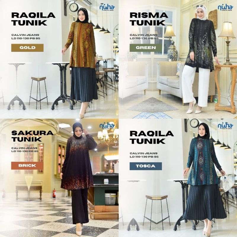 Tunik Jumbo LD 110-130 Bahan Calvin Jeans SAKURA TUNIK