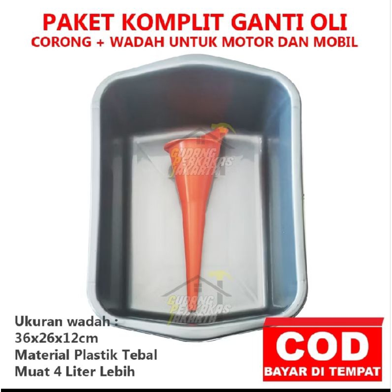 PAKET KOMPLIT CORONG + WADAH OLI / GANTI OLI MOTOR DAN MOBIL