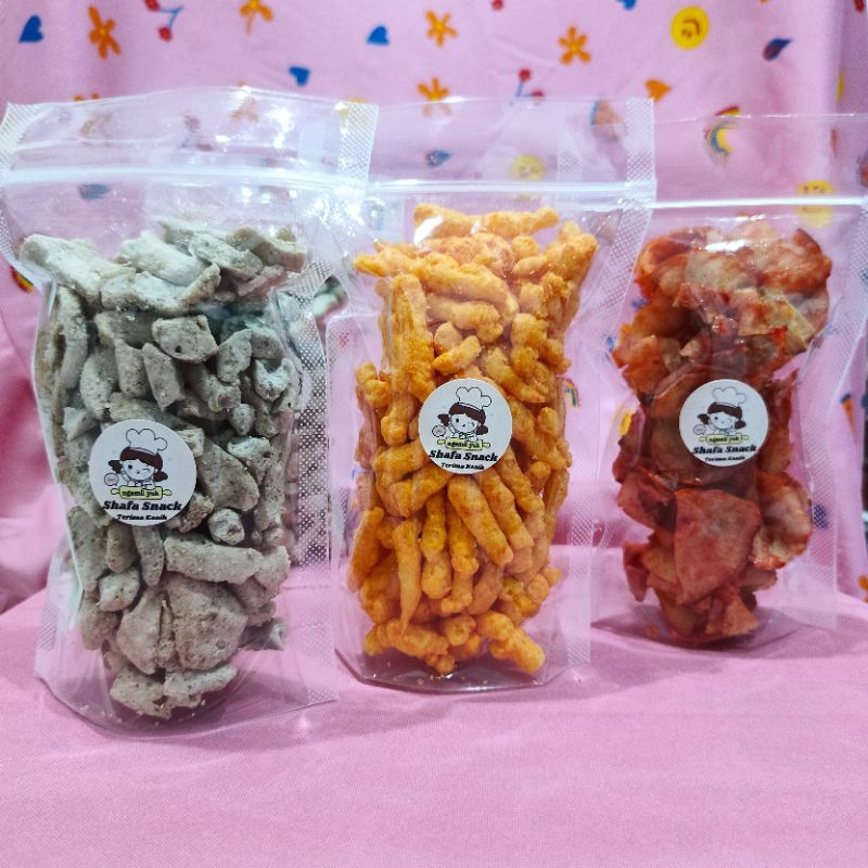 

Basreng original 100gr gurih renyah shafa snack chiki twis singkong balado