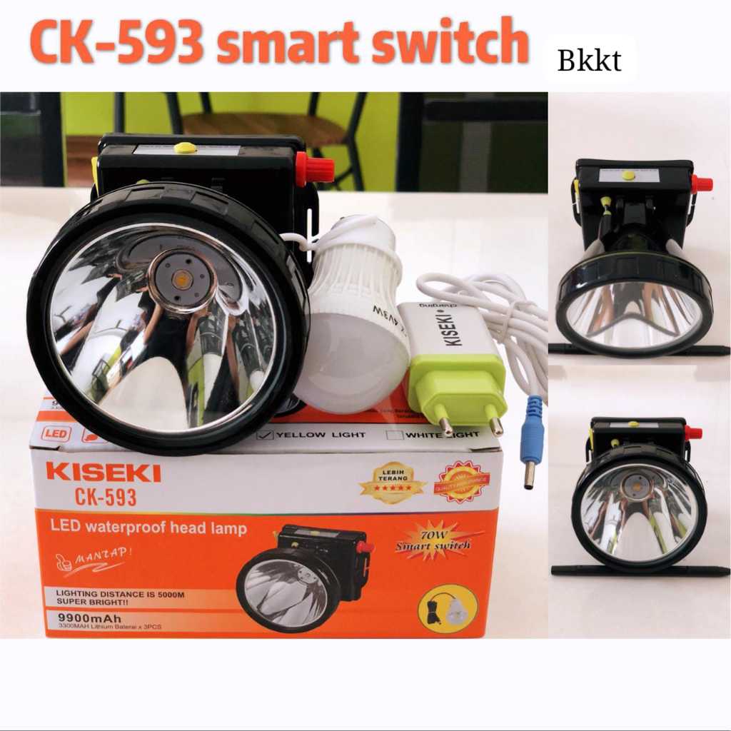 SENTER KEPALA KISEKI 70W CK-593 LED WATERPROOF HEAD LAMP ORIGINAL 100%