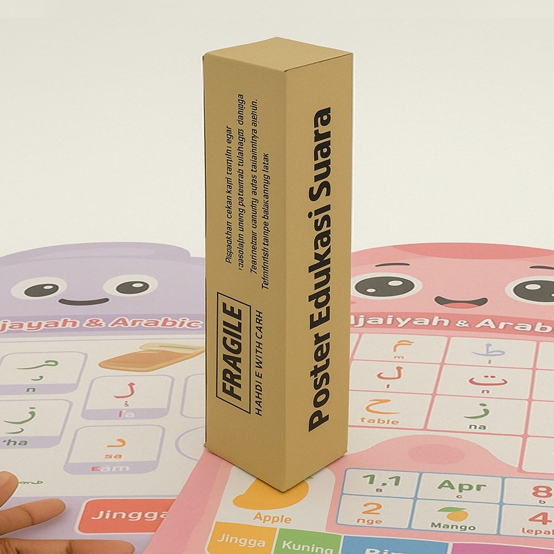 

【Box Karton】Kemasan Poster Dapat Gratis Jika Beli 2 Poster Poster Dinding Edukasi Suara Mainan Kotak