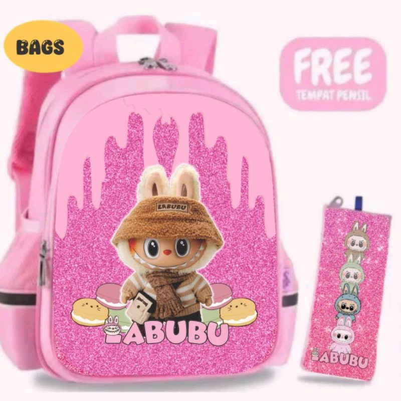 LV - Tas Ransel Anak | Tas anak Kartun | Tas Ransel labubu