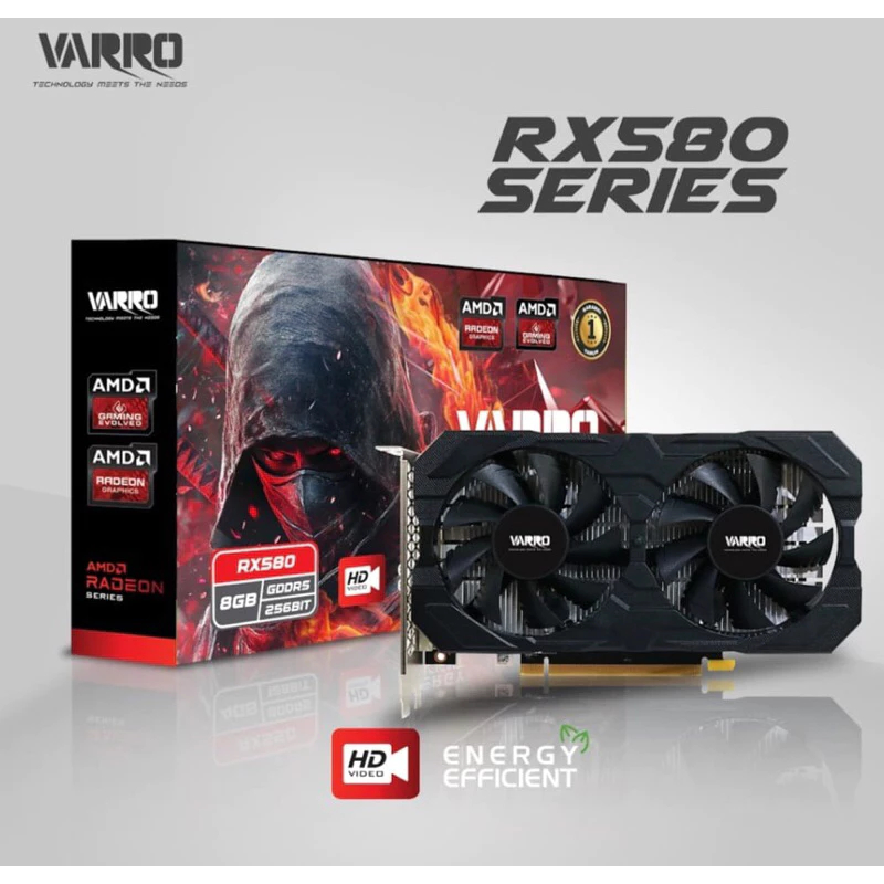 VARRO VGA AMD RX580 DDR5 8GB 256Bit / Rx 580 8gb -00100